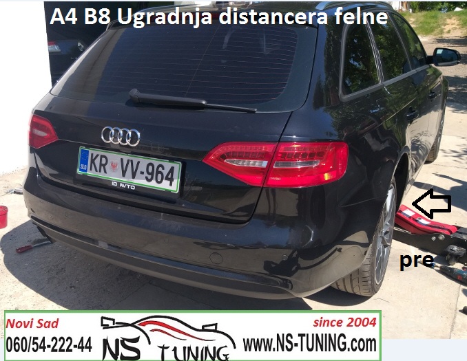 audi a4 b8 2008 2009 2010 2011 2012 godiste ugradnja distanceri felne 20mm novi sad ns tuning